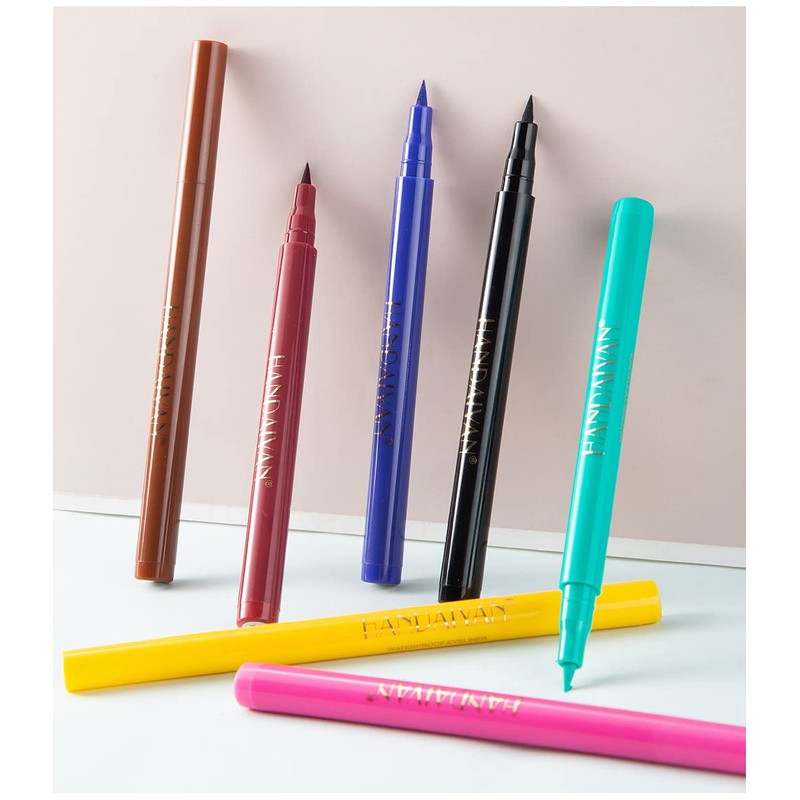 Liquid Vegan Eyeliner, Colorful Neon Eyeliner Pencil, long-lasting, waterproof, smudge