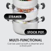CONCORD 10" Stainless Steel 3 Tier Steamer Steaming Pot Cookware