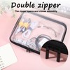 Qiuruoo 2pcs Clear Hard Shell Zipper Case,Hard Shell Zipper Case