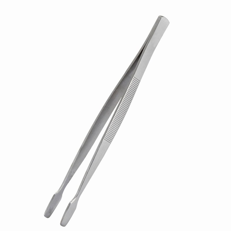 BinaryABC Stamp Tweezers Philately Collector Tools 2pcs (Silver)