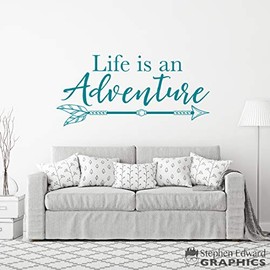 Life is an Adventure Wall Decal - Adventure Quote - Arrow Decor