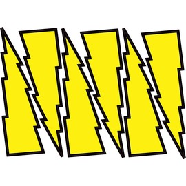 StickerTalk Lightning Bolt Vinyl Stickers, 1 inch by 3 inches
