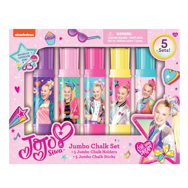 JoJo Siwa Nickelodeon Outdoor Chalk Set Coloring Jumbo Girls Sidwalk Chalk