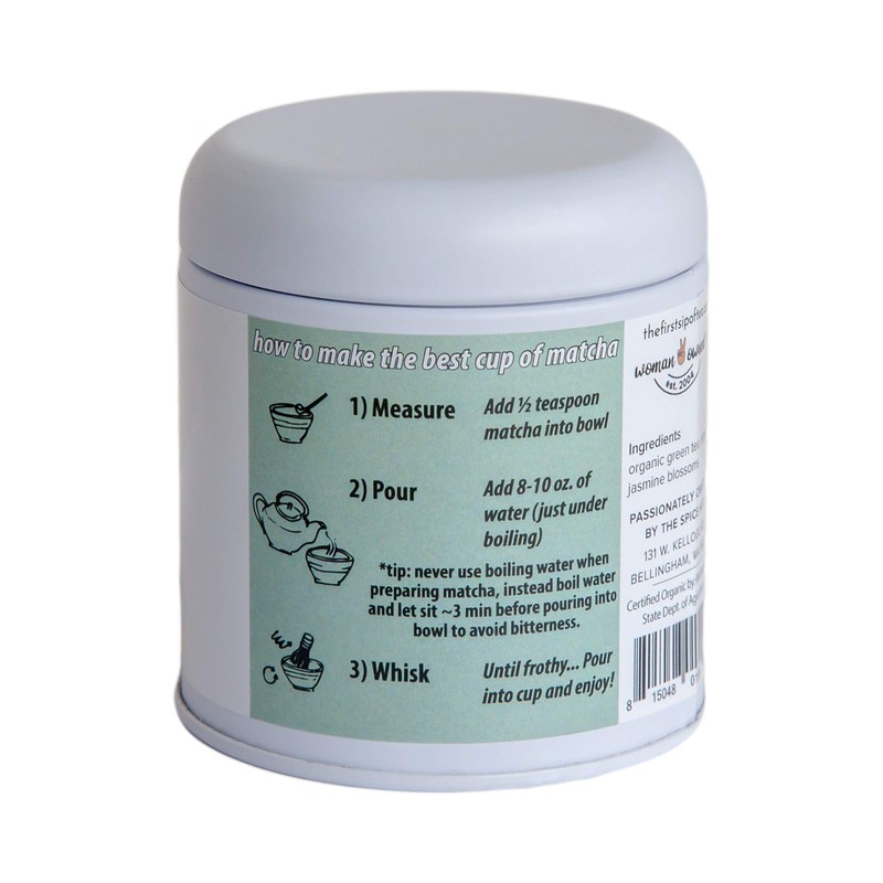 Matcha Jasmine Green Tea Powder, Pure, USDA Certified Organic, The