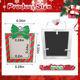 Cindeer Picture Ornaments for Christmas Tree Photo Ornaments 2025 Family Holiday Picture Frame Present for Christmas Tree Home Decor Xmas Hanging Gifts(6 Pcs)