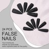 French Tip False Nails – 24Pcs Black Acrylic Press On