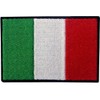 EmbTao Italy Flag Embroidered Patch Italian Iron On Sew On
