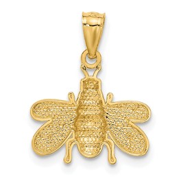 IceCarats 14K Solid Yellow Gold Queen Bumble Bee Necklace Honeybee Pendant Beekeeper Charm Only