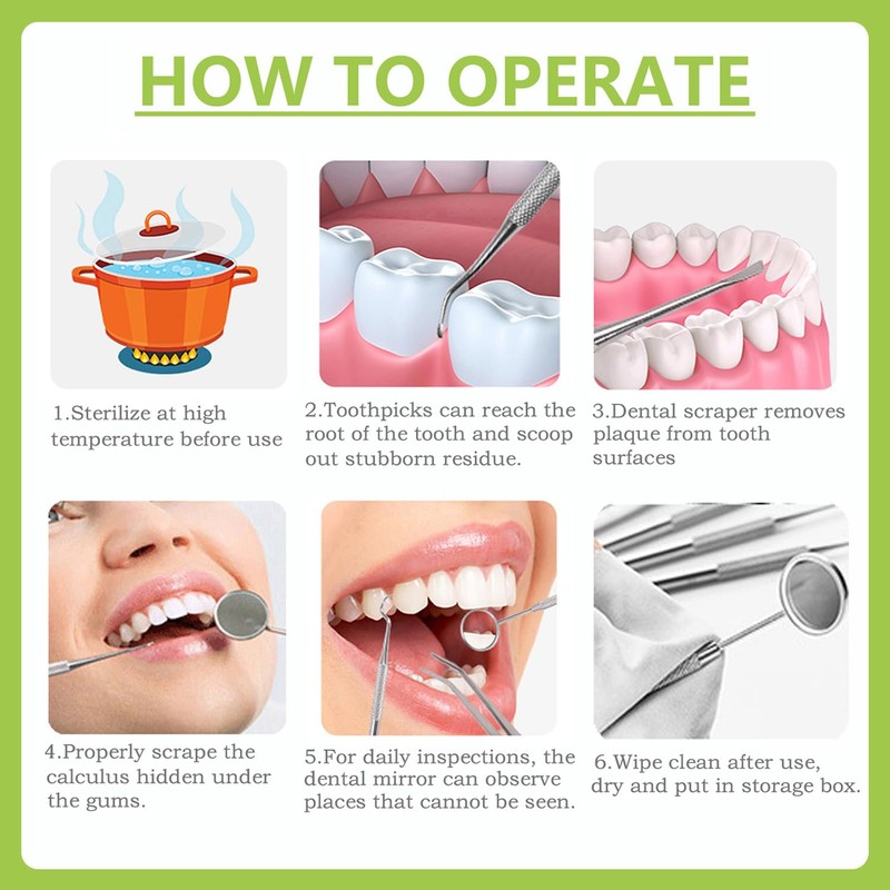 11 Pack Dental Tools PARYUNGR Teeth Cleaning Tool Kit, Stainless