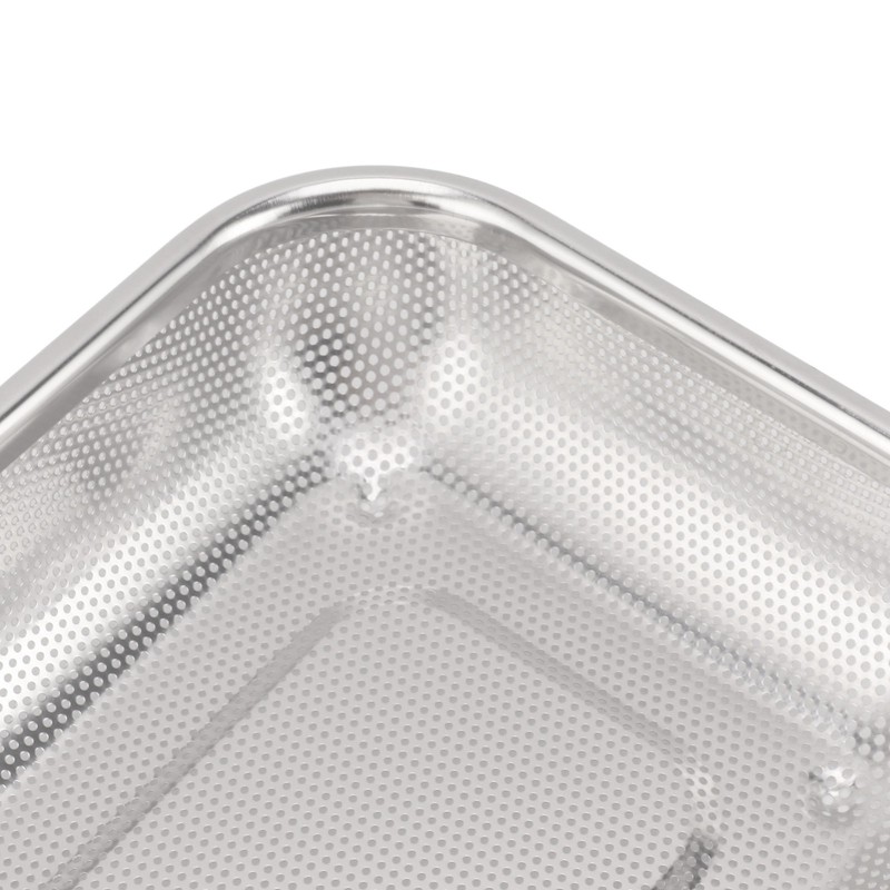 Fruit Vegetable Rectangular Strainer Basket Stainless Steel Colander Strainer Rectangle