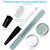 Pingispower Nail Files and Buffers Set - 10PCS Double-Sided Washable