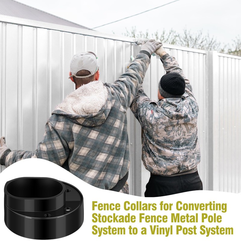 Threlaco 10 Pack Ultra Durable Vinyl Fence Post Donut Heavy-Duty
