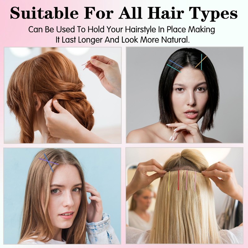 Ymapinc 100Pcs Mini Colorful Bobby Pins for Thin Hair