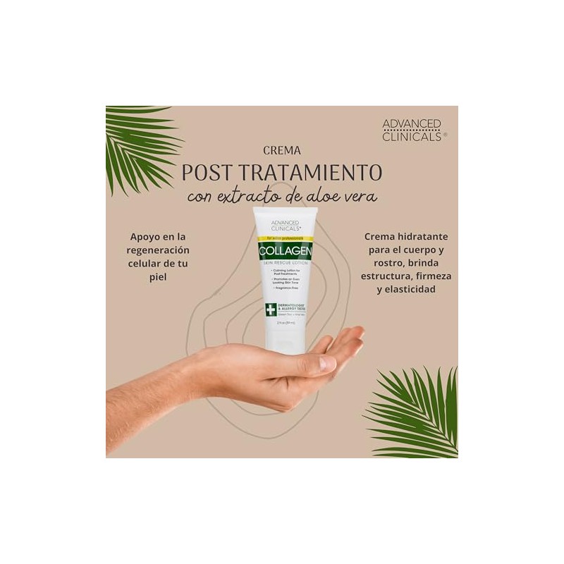 ADVANCED CLINICALS LOCION DE RESCATE PARA LA PIEL CON COLAGENO,
