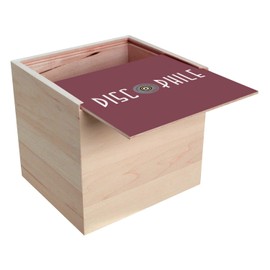 Fabulous Box aus Holz – Discophile Musik Melodien Vinyl Schallplatte Sammler (10 x 10 x 10 cm)