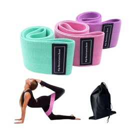 TPZORJX Fitness Bands Fabric Set of 3, Resistance Bands for Buttocks and Legs with 3 Resistance Levels, Non-Slip and Tear-Resistant, for Yoga, Pilates and Strength Training