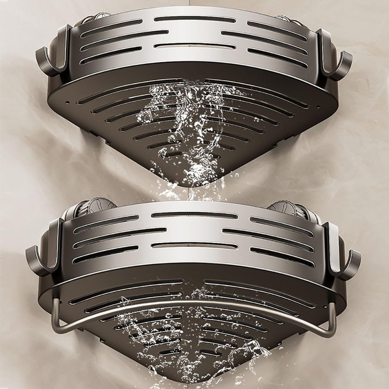 Corner Shower Caddy Storage Rack for Bathroom Kitchen,No Drilling with