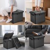 DocSafe Storage Ottoman with Lock,Fireproof Folding Ottoman Foot Rest Stool