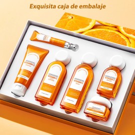 6 Kit Facial Blanqueo De Vitamina C Cuidado De La Piel