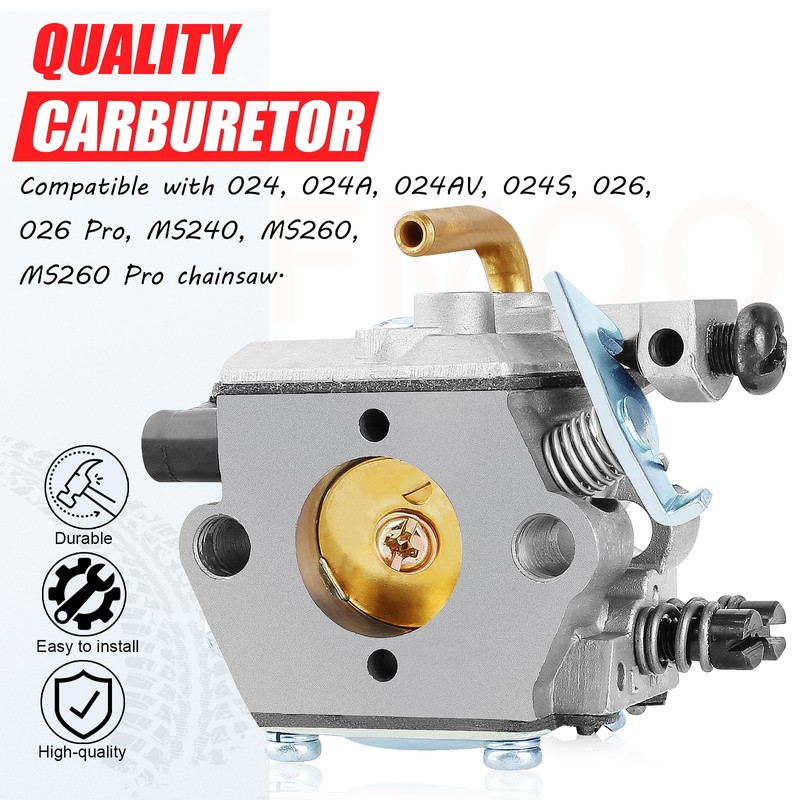 YOFMOO MS240 MS260 Carburetor for 024 024A 024AV 024S 026