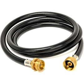 onlyfire 5 Feet Propane Torch Extension Hose for Propane Tree Distribution Tree Post Assembly 1" x20 Male throwaway Cylinder Thread - T and Y Connector