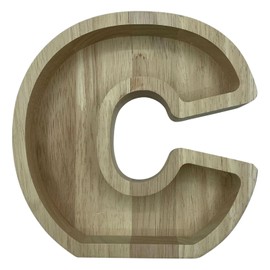 QUINTRA Decorative Wall Wooden Letters with Artificial Succulents Bryophytes Vertical Artificial Garden Pots Living Wall Art Flower Pots (C, One Size)