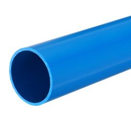 MECCANIXITY 2 Inch PVC Rigid Tube Round Pipe Tubing Hardware Tubing 45.2mm ID 50mm OD 330mm/13 Light Blue High Impact for Water Pipe