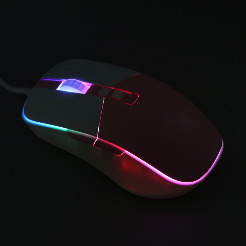 Wired Mouse Ergonomic Streamlined Cool RGB Optical Sensor Gaming Mechanical