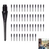 Pack of 50 Dart Tips, 2BA Black Soft Dart Tips,