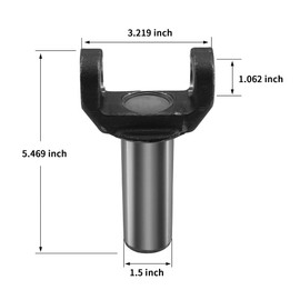 GLOCRORET 2-3-6081X Transmission Slip Yoke with 5-153X U-Joint Kit, Compatible with GM Turbo 350 TH350 700R4, 1310 Series 26/27 Spline Slip Yoke