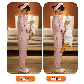 NOENNULL Goose Stuffed Animal Cute Duck Plush Toy, Goose Plush Soft Swan Hugging Pillow, Gift for Kids and Friends, White (50cm)