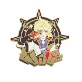 Genshin Impact Albedo Brooch Pin - Albedo Characters Cosplay Enamel Brooch Lapel Pin - Gift for Fans, Women and Girls (Albedo Pin)
