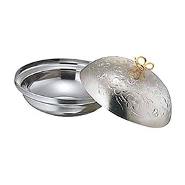 Kanda Udon Suki Pot Silver, φ5.3 x H 3.5 inches (13.5 x 9 cm)