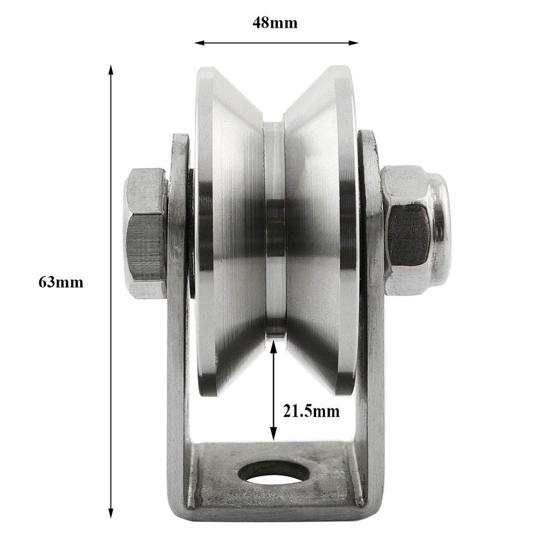 heyous Stainless Steel V-Type Groove Sliding Wheel Roller Track Rail