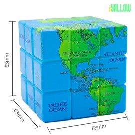 Magic Cube Puzzles - cubeta clásico para niños y adultos (mapa del mundo 3 x 3)