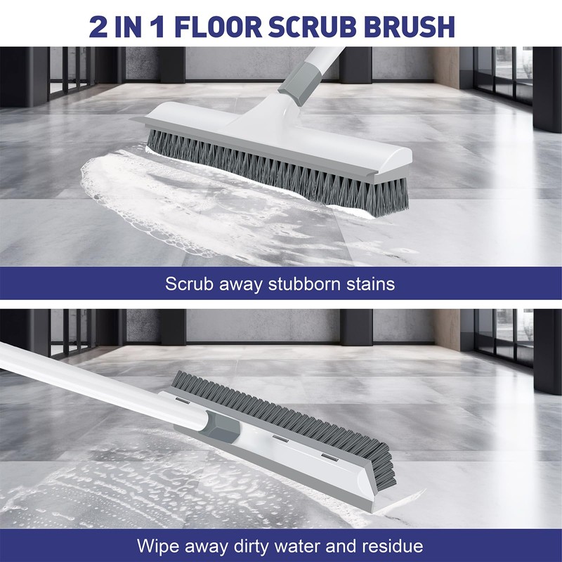 Yolaist Floor Scrub Brush with 60 inch Long Handle, 2
