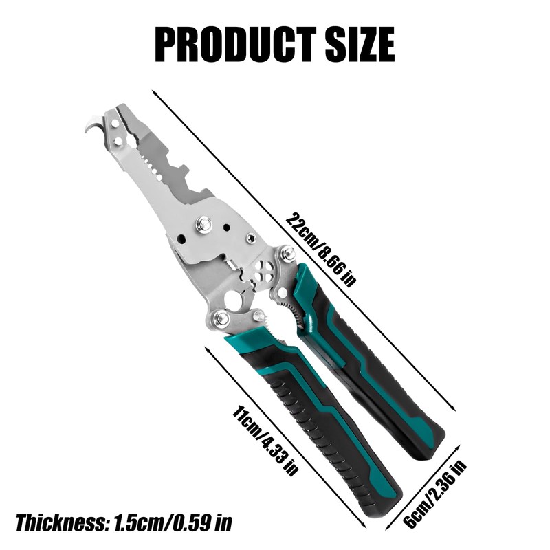 18 in 1 Foldable Wire Stripper, Foldable Multifunctional Wire Stripping