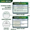 Excel Formulas Cards, Laminated Excel Cheat Sheet with Shortcuts &