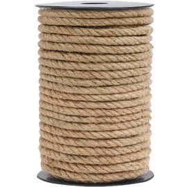 HOMYHOME Jute Twine 6mm 30 m Natural Jute Burlap Rope String Hessian Rope Cord Craft for Industrial, Packaging, Arts and Crafts, Gifts, Decoration, Bundling, Gardening and Home
