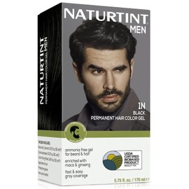Naturtint Mens Permanent Hair Color for Hair Beard and Mustache (1N Black)