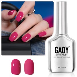 GAOY Pink Gel Nail Polish, 16ml Soak Off Gel Polish, UV Light Cure for Nail Art DIY Manicure at Home, 2373 Flamboyant Pink
