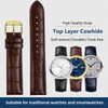 FOUUA Watch Straps Band Genuine Leather Strap Alligator Embossed Replacement