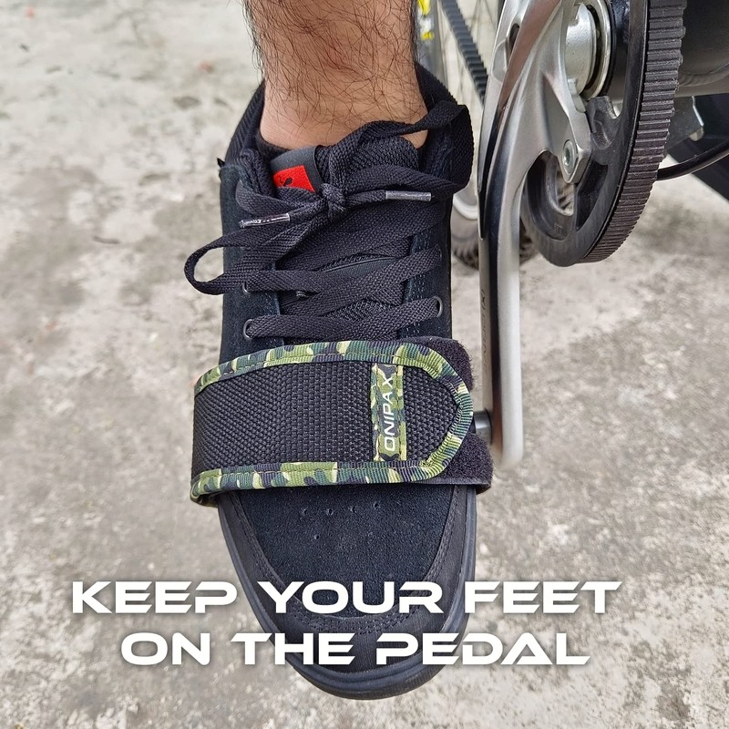 ONIPAX Outdoor Bike Pedal Straps Toe Clips Straps Tape 2