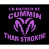 Egl Purple I'd Rather be Cummin than Strokin decal sticker