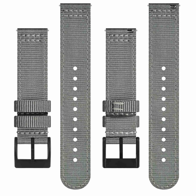 BISONSTRAP Nylon Watch Band Two Piece Military Watch Band Brushed