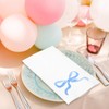 FYSUIMU 100Pcs Blue Bow Paper Guest Napkins Watercolor Bowknot Bathroom