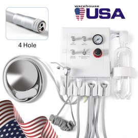 AZDENT Portable Dental Turbine Unit with Weak Suction work with Compressor/Han - 4 Hole Handpiece Tubing