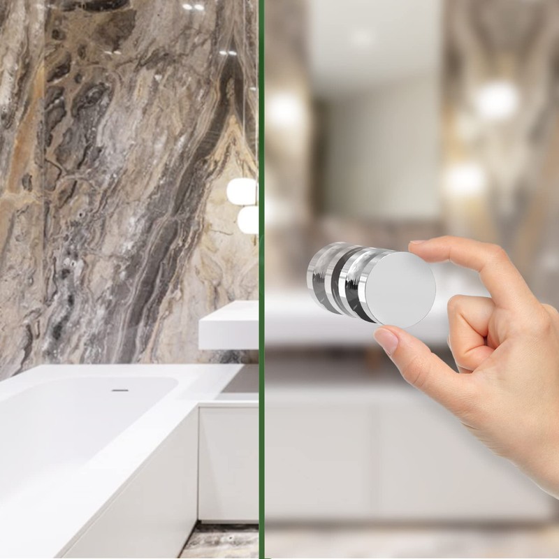 CKB Shower Glass Door Knob, Double Sided Pull Handle for