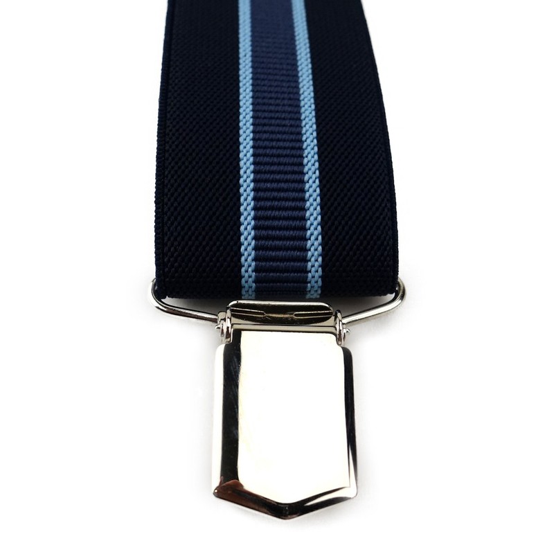 TigerTie Unisex Y-shaped braces with 3 extra strong clips, striped