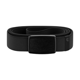 Groove Life Groove Belt Low Profile Midnight/Black - Men's Stretch Nylon Belt with Magnetic Aluminum Buckle, Lifetime Coverage - Small (28-32")